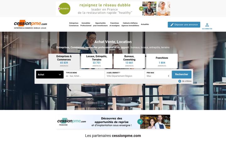 Screenshot of cessionpme.com