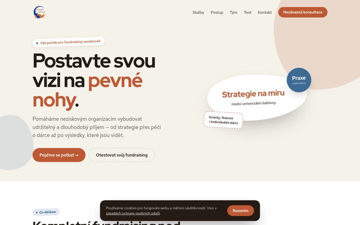 Screenshot ta' cestafundraisingu.cz