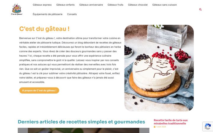 Snímek obrazovky cestdugateau.fr
