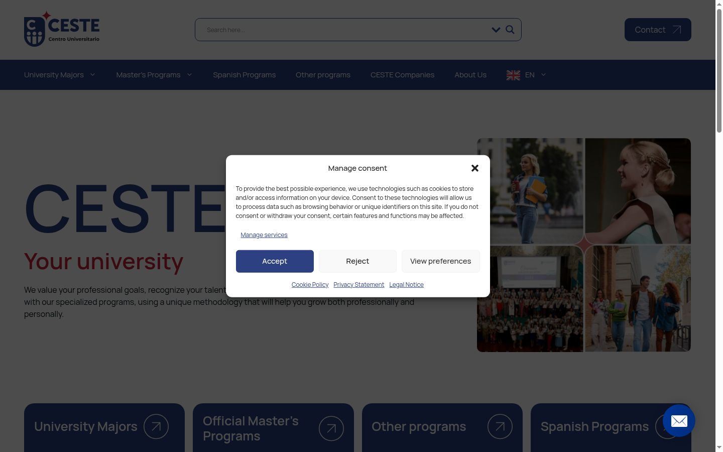 Sutikimo reklamjuostės, rodytos prieš bet kokią sąveiką, ekrano kopija