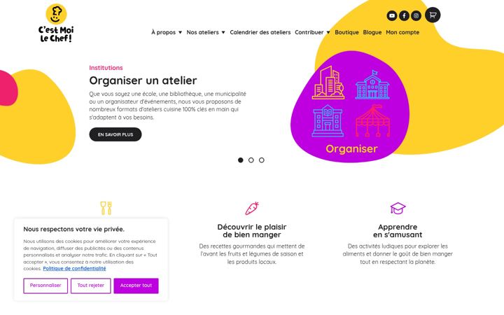 Skärmbild av cestmoilechef.ca
