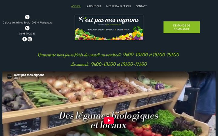 Snímek obrazovky cestpasmesoignons-primeur-epicerie-bio.fr