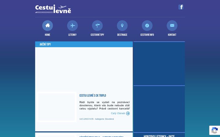 Екранна снимка на cestuj-levne.cz