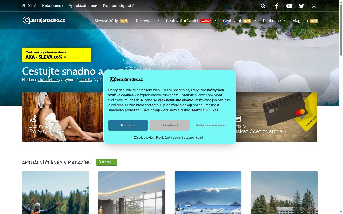 Screenshot tal-banner tal-kunsens muri qabel kwalunkwe interazzjoni