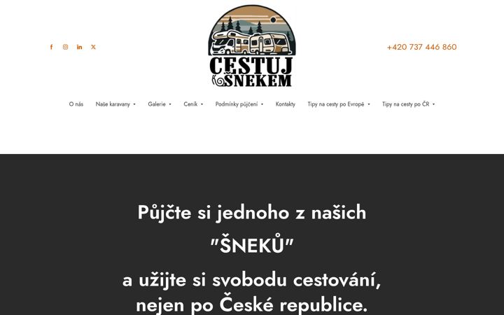 Екранна снимка на cestujsnekem.cz