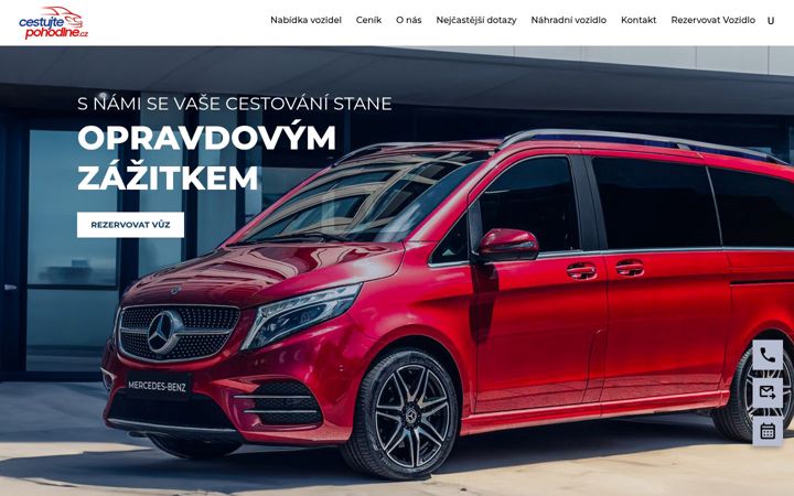 Screenshot ta' cestujtepohodlne.cz