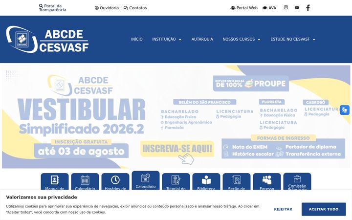 Posnetek zaslona cesvasf.com.br