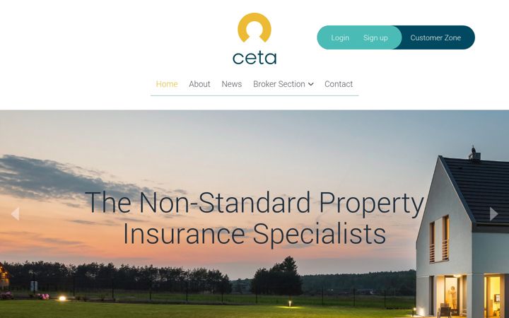 Screenshot von ceta.co.uk