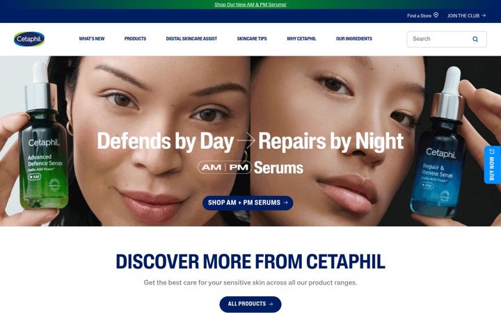 Screenshot of cetaphil.com