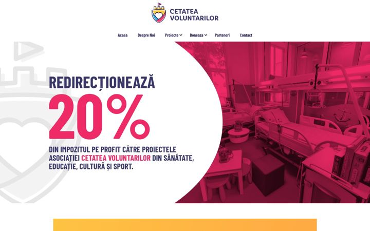 Captura de pantalla de cetateavoluntarilor.ro