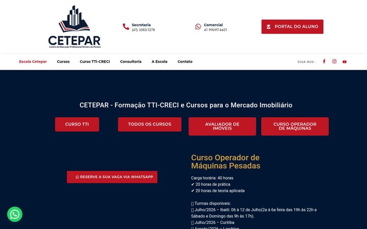 Posnetek zaslona cetepar.com.br