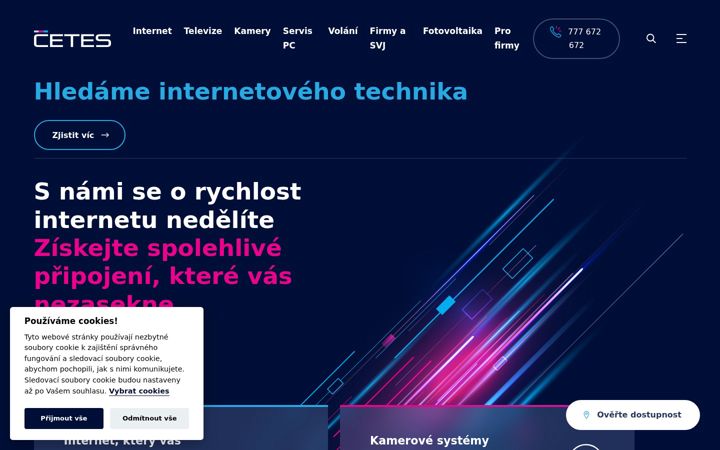 Screenshot ta' cetes.cz