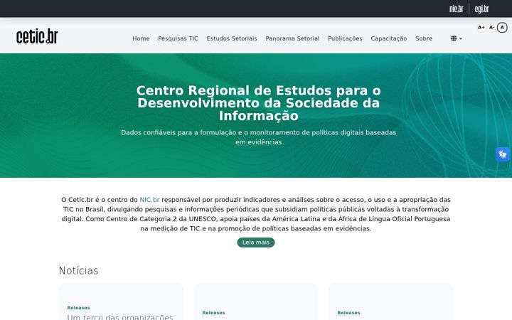 Screenshot of cetic.br