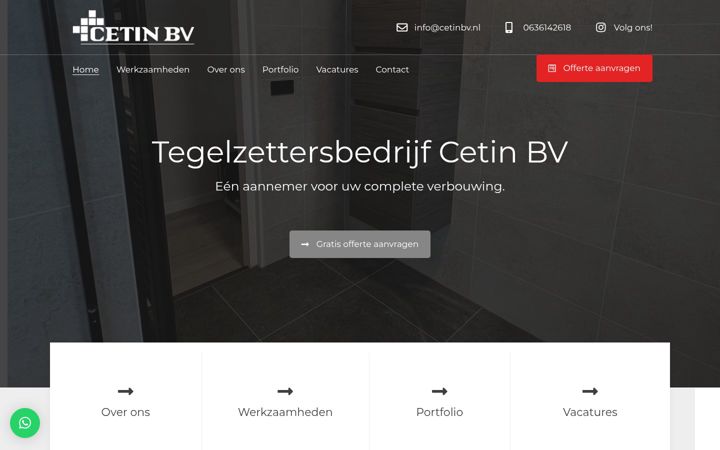Skærmbillede af cetinbv.nl