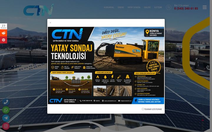 Kuvakaappaus sivustosta cetinenerji.com.tr