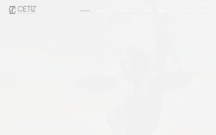 Kuvakaappaus sivustosta cetizhukuk.com.tr