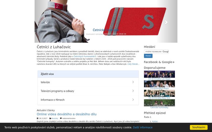 Screenshot ta' cetnicizluhacovic.cz