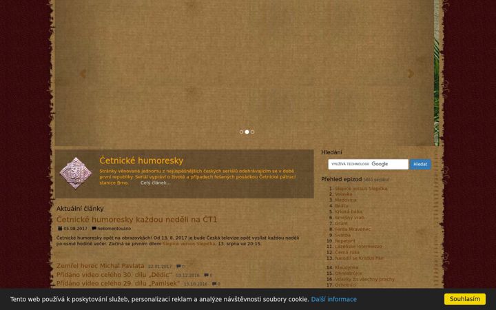 Screenshot ta' cetnickehumoresky.cz
