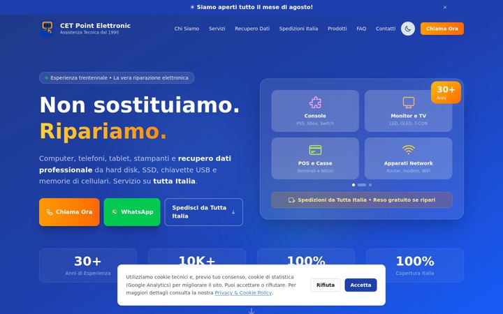 Screenshot of cetpointelettronic.it
