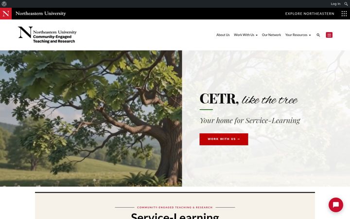 Screenshot von cetr.northeastern.edu