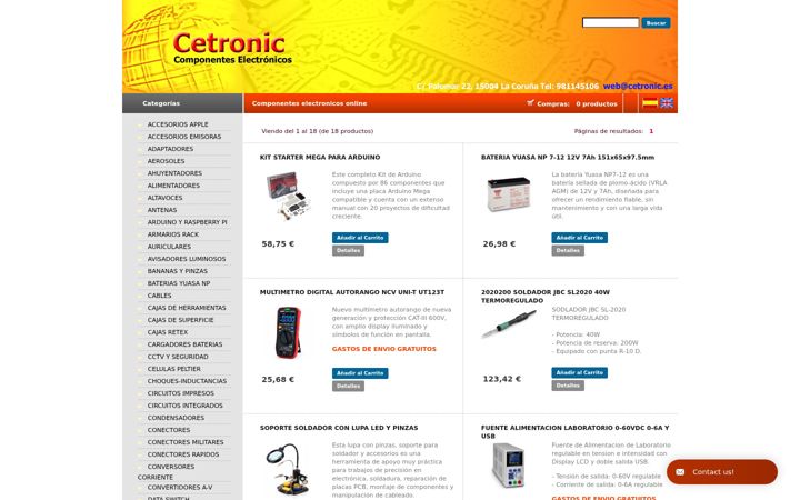 Screenshot von cetronic.es