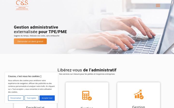 Screenshot ta' cets-administratif.fr