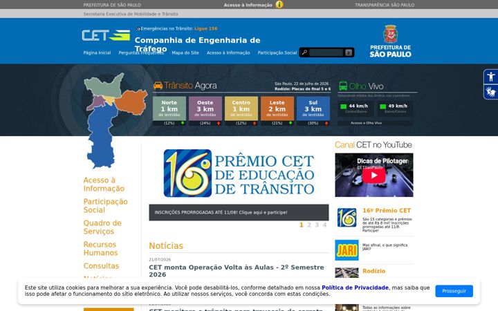 Screenshot of cetsp.com.br