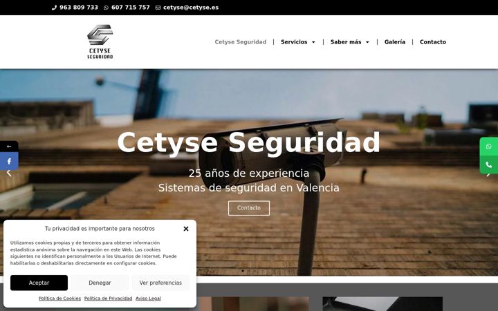 Screenshot of cetyseseguridad.es