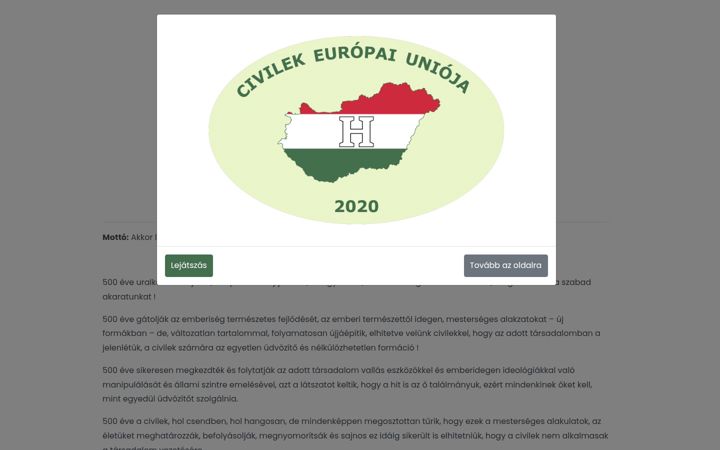 Screenshot ta' ceu2020.hu