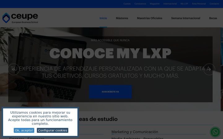 Screenshot of ceupe.com