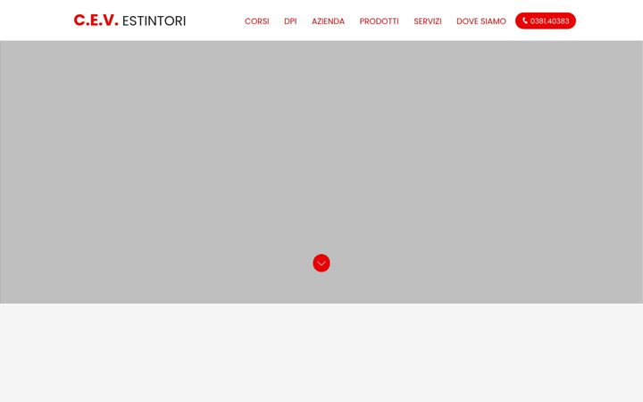 Screenshot of cev-estintori.it