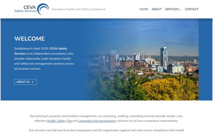 Skjámynd af ceva-safety.co.uk