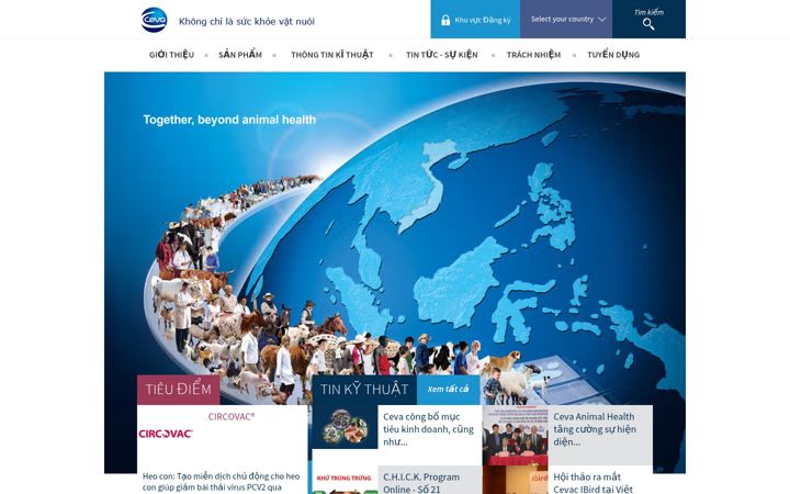 Screenshot of ceva.vn