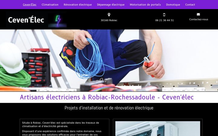Screenshot ta' cevenelec.fr