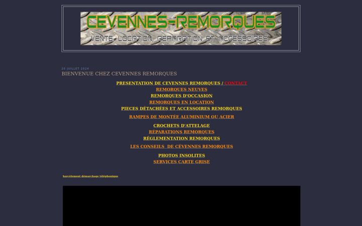 Screenshot ta' cevennes-remorques.fr