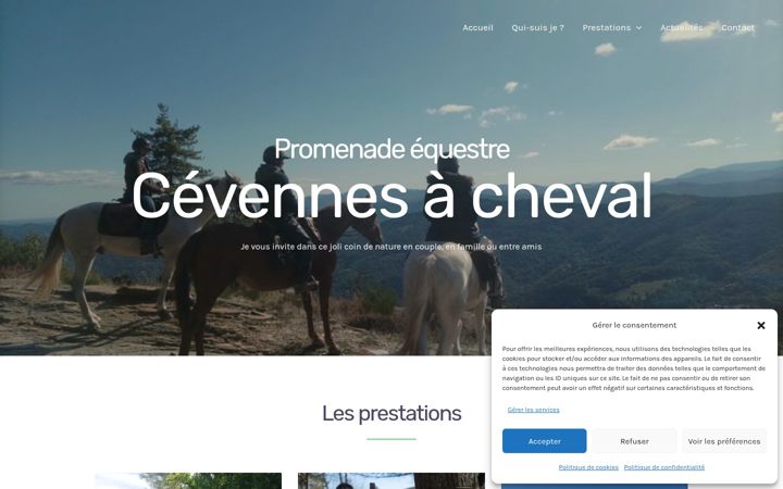 Screenshot ta' cevennesacheval.fr