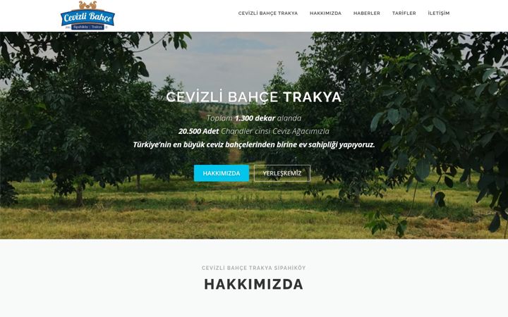 Kuvakaappaus sivustosta cevizlibahce.com.tr