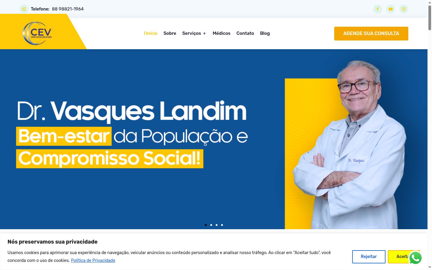 Ekrānuzņēmums ar piekrišanas baneri, kas tika rādīts pirms jebkādas mijiedarbības