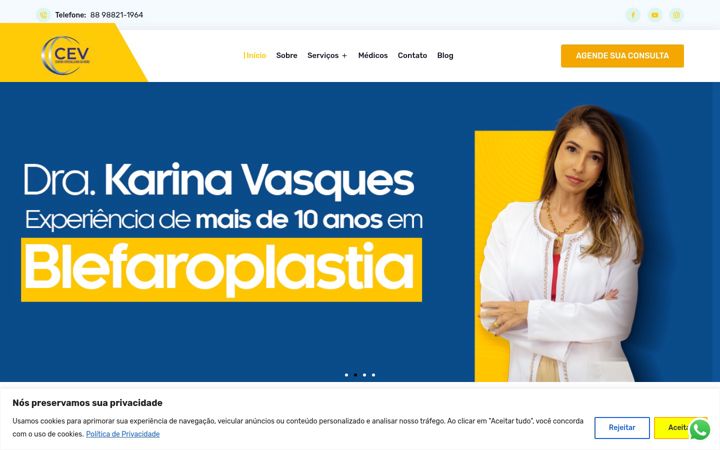 Screenshot von cevoftalmologia.com.br