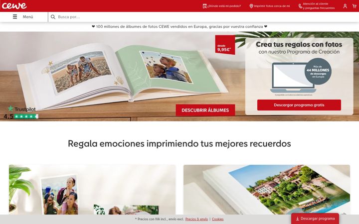 Screenshot of cewe.es