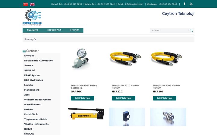 Screenshot of ceytron.com