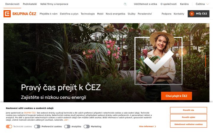 Screenshot of cez.cz