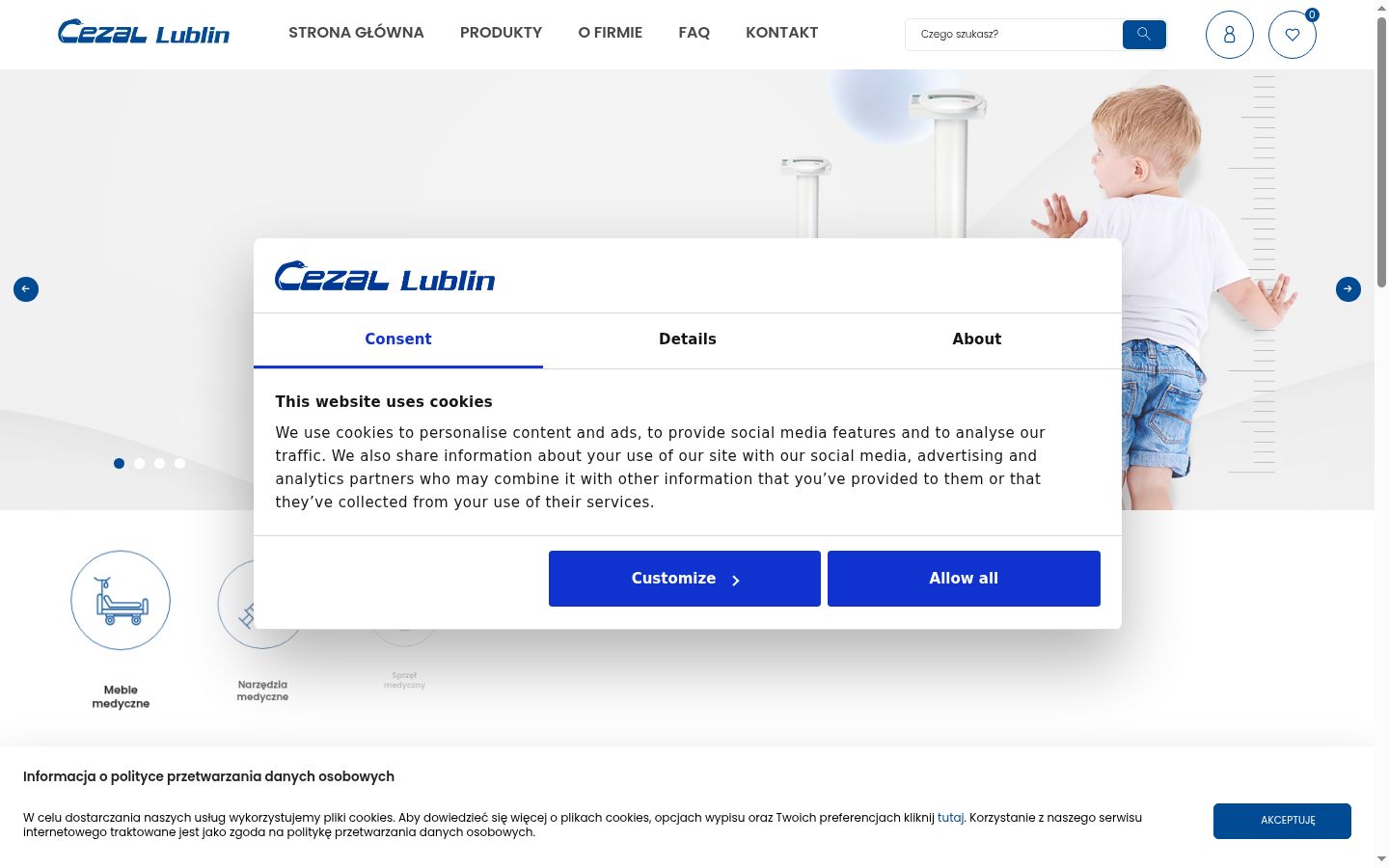 Sutikimo reklamjuostės, rodytos prieš bet kokią sąveiką, ekrano kopija