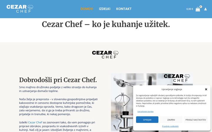 Screenshot von cezar-chef.si