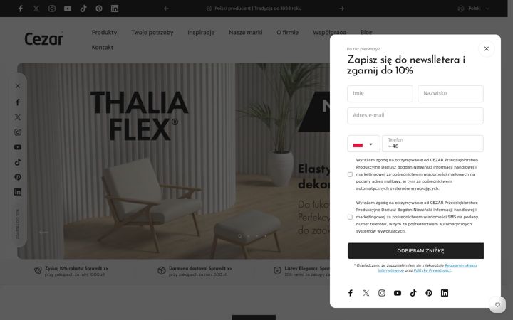 Screenshot ta' cezar.eu