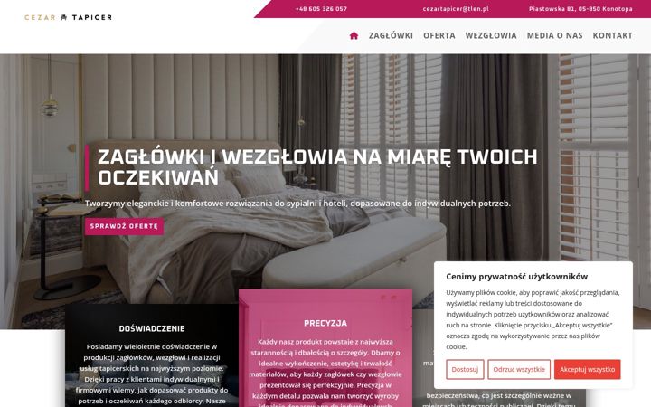 Ekrano kopija cezartapicer.pl