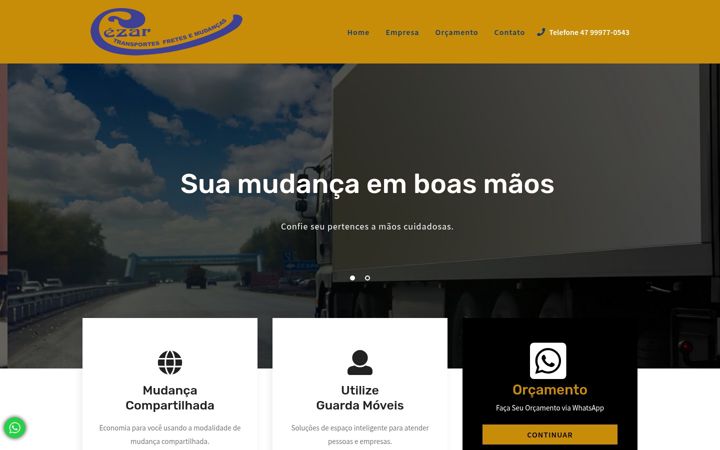 Screenshot von cezartransportes.com.br