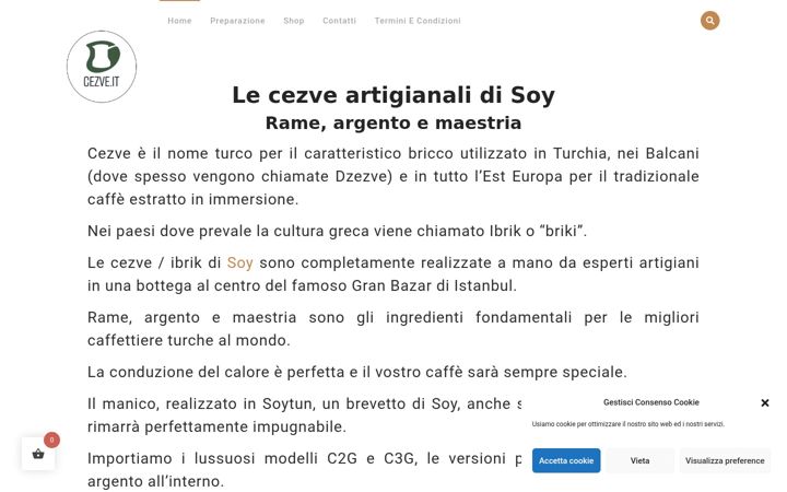 Screenshot of cezve.it