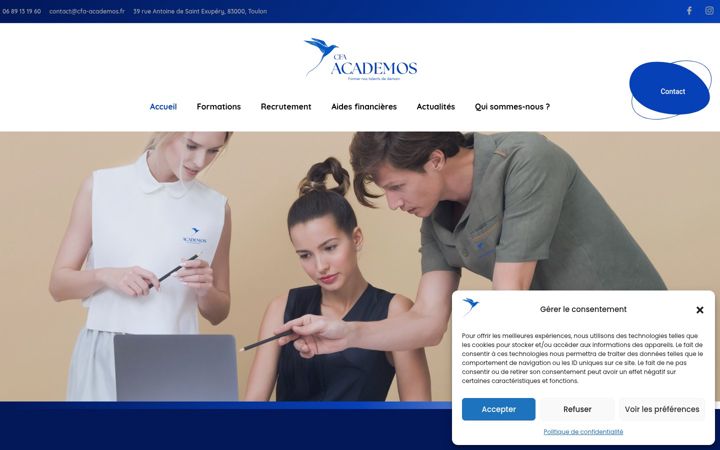 Screenshot of cfa-academos.fr