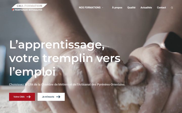 Snímek obrazovky cfa-artisanat66.fr